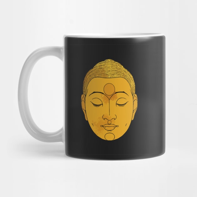 Head of Buddha by Reijer Stolk digitally recreated by Hot-Proper-Tees